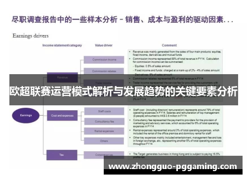 欧超联赛运营模式解析与发展趋势的关键要素分析